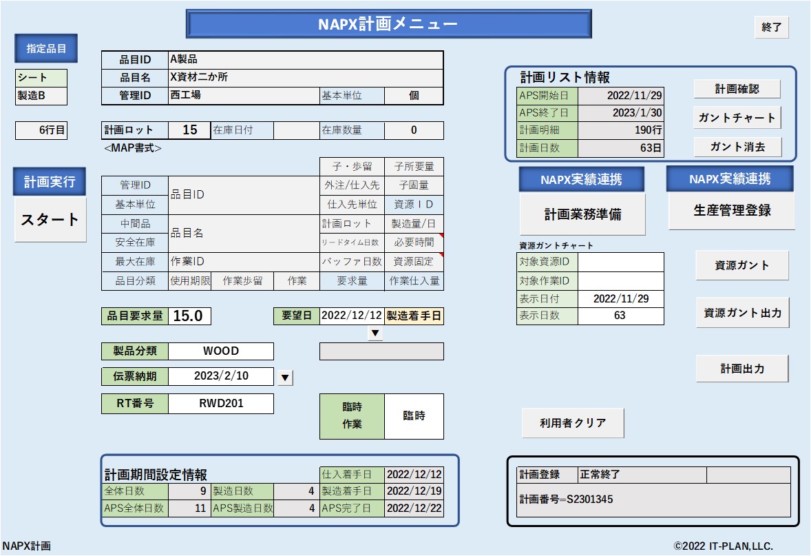 生産計画