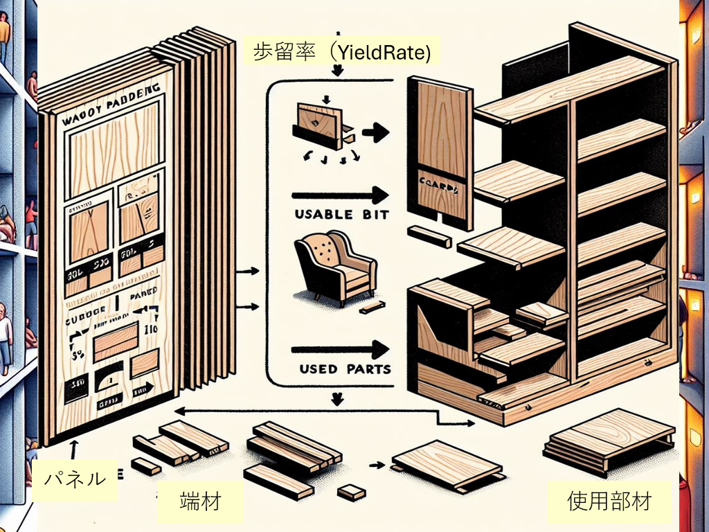 所要量計算時に歩留率を設定できます