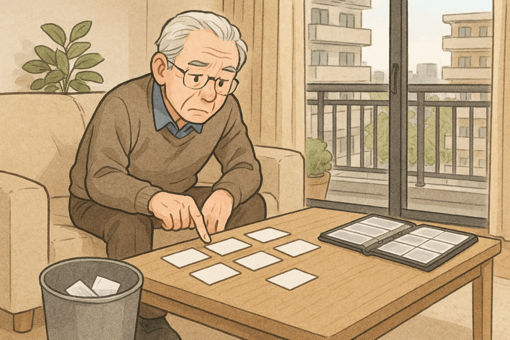 名刺の処分選択中